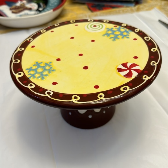 🎉2/15.00🎉 Small Cake/ Cupcake Mini Stand ceramic painted Desert Mambo Group - Picture 5 of 8